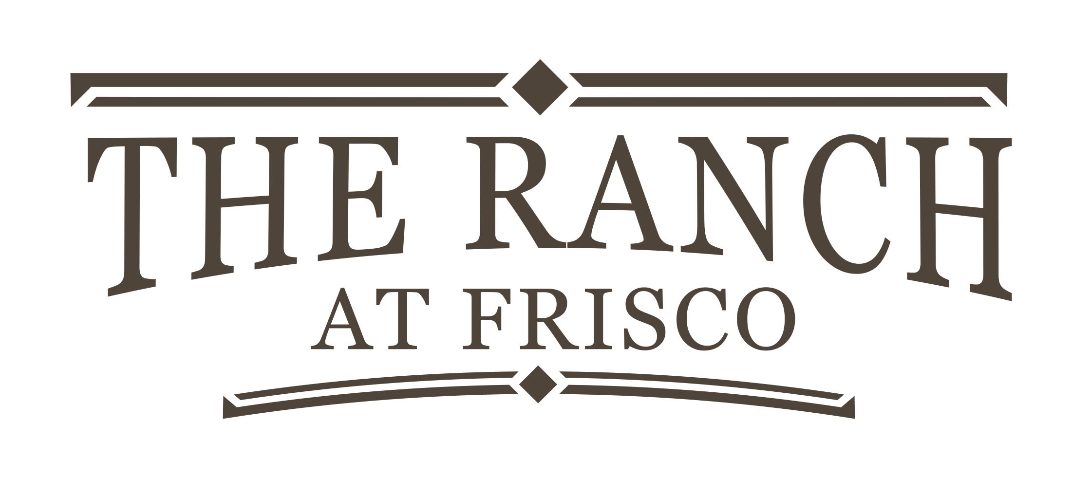 The image shows a logo with the text "THE RANCH AT FRISCO".